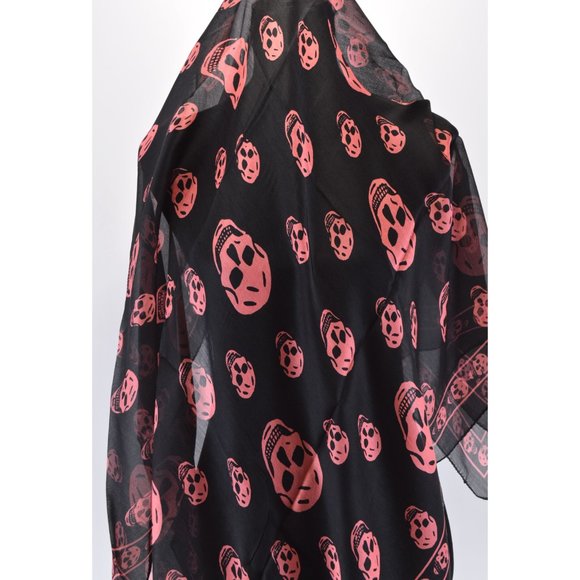 Alexander McQueen Silk Chiffon Multiskull Scarf - Picture 8 of 12